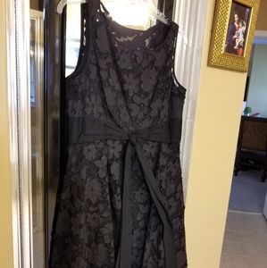 Adrianna papell black lace dress